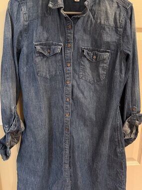 Merona Denim Shirt Dress in Light Blue